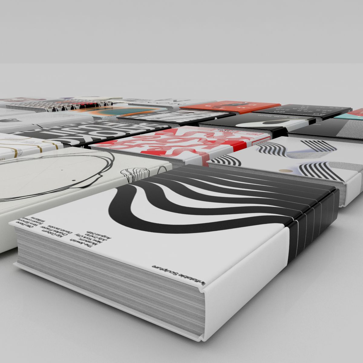 Stylish minimal books with graphic clean design 3D Model $19 - .max .fbx .unknown - Free3D