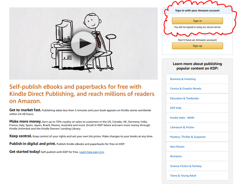 Self publish a series